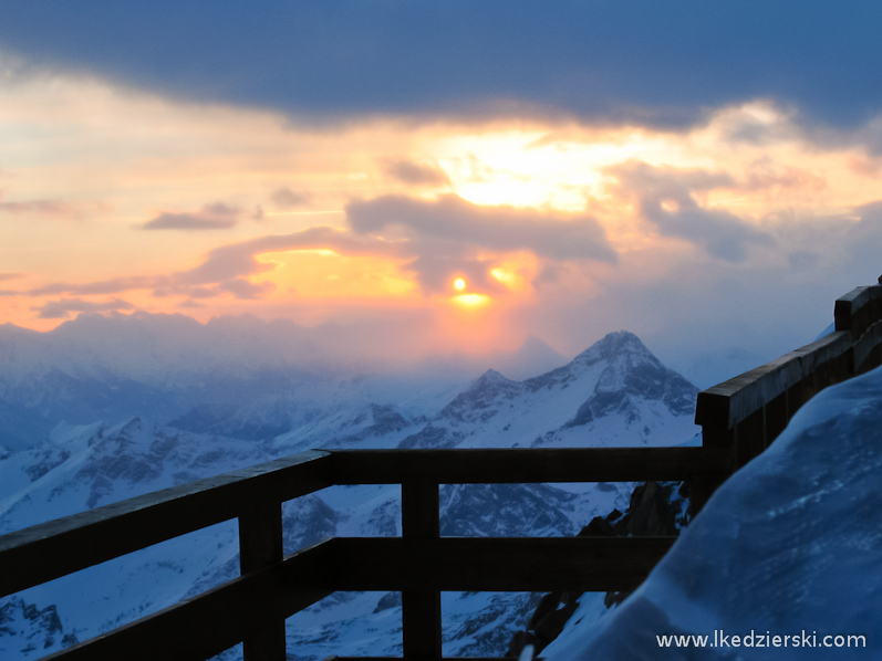 monte rosa zachód słońca