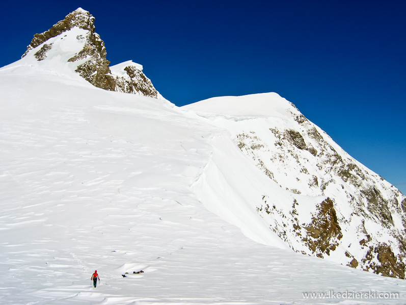 monte rosa alpy zima