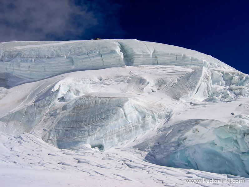 monte rosa alpy szczeliny