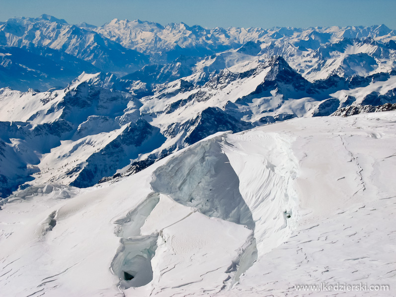 monte rosa alpy zima