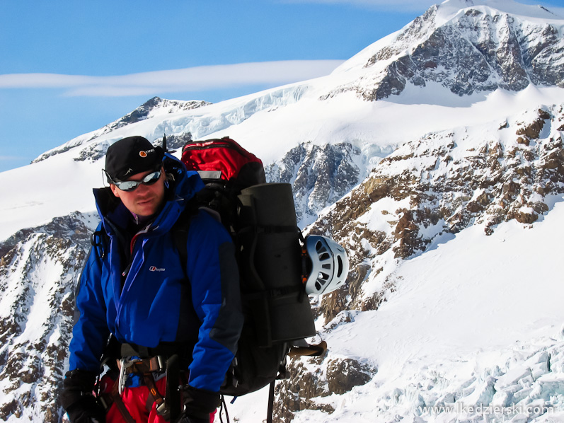 monte rosa alpy zima