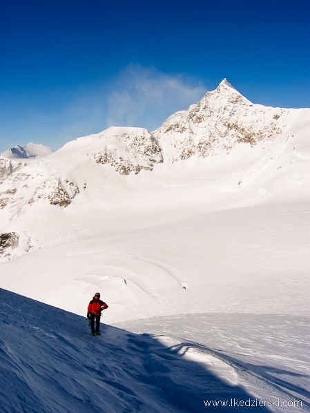 monte rosa alpy zima