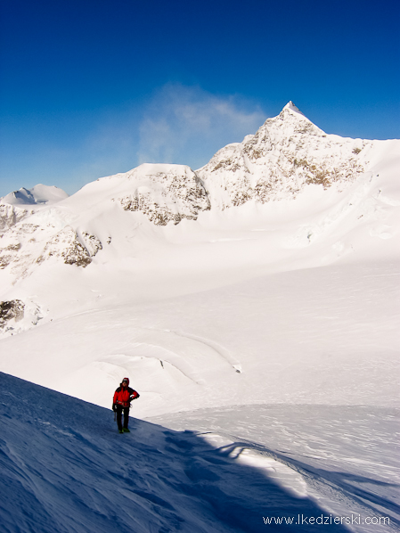 monte rosa alpy zima