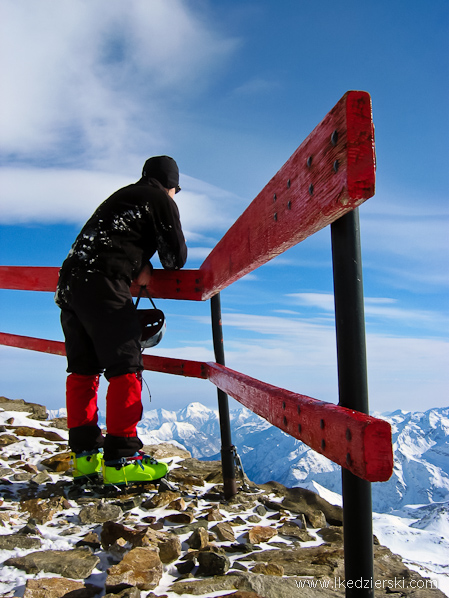 monte rosa alpy zima