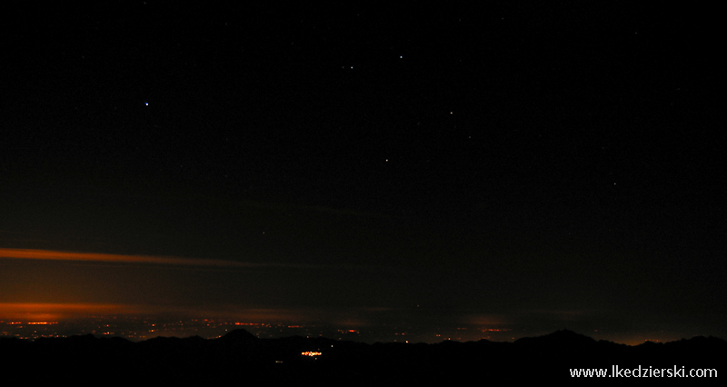 monte rosa zima noc