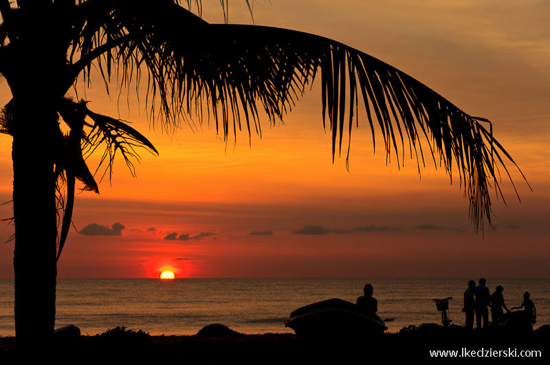 sri lanka podróż negombo zachód słońca