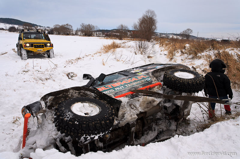 rajd off-road wypadek