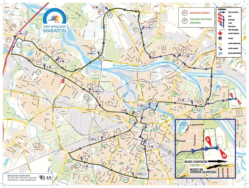 xxxi trasa wrocław maratonu