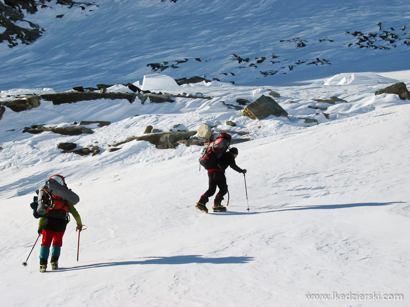 monte rosa alpy zimą