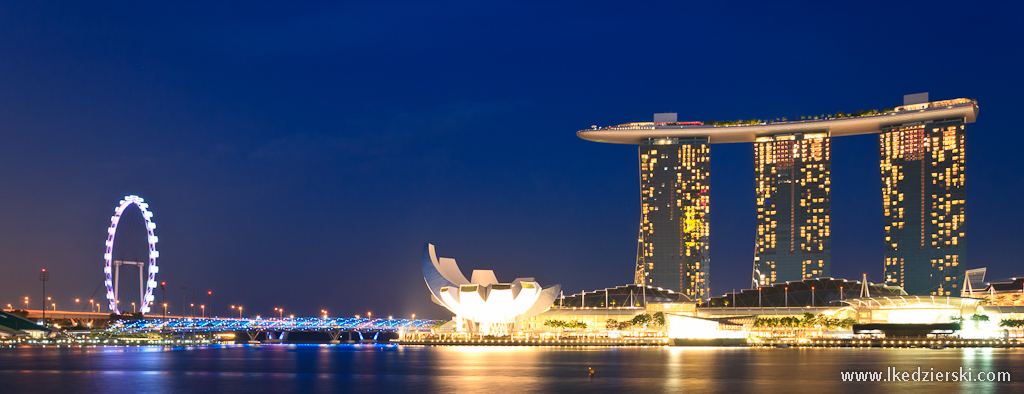 singapur by night marina bay sands