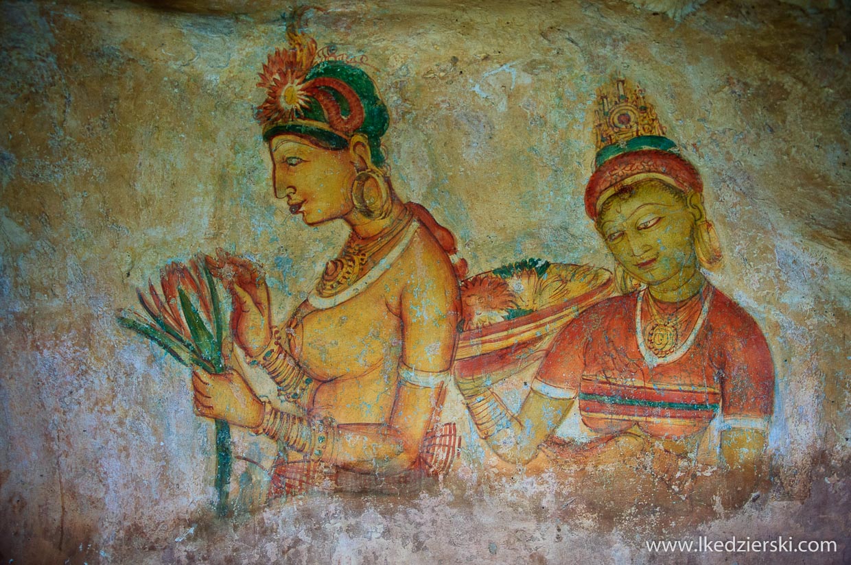 sri lanka sigiriya lwia skała freski