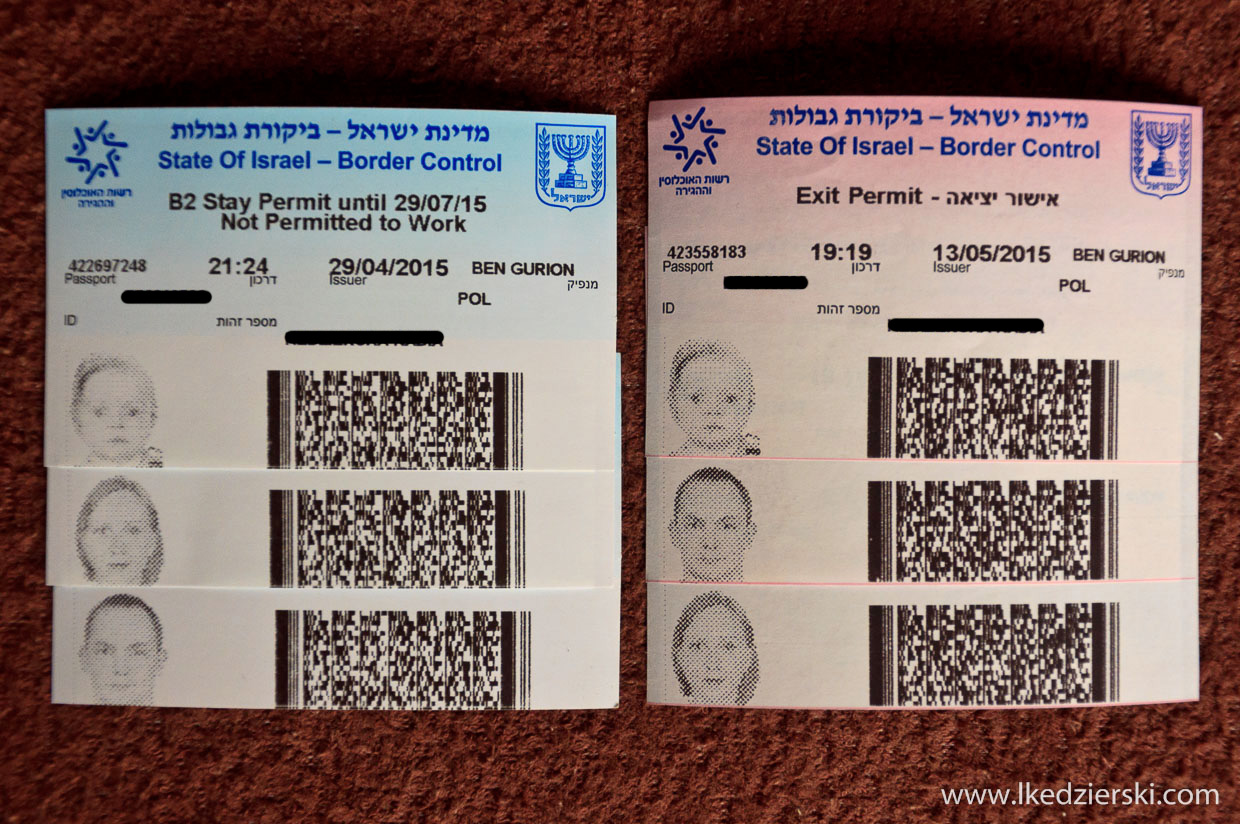 izrael informacje praktyczne visa permit