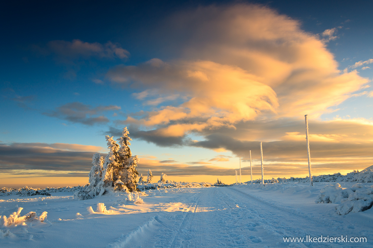 karkonosze,  śnieżka, sunrise, wschód słońca w Karkonoszach