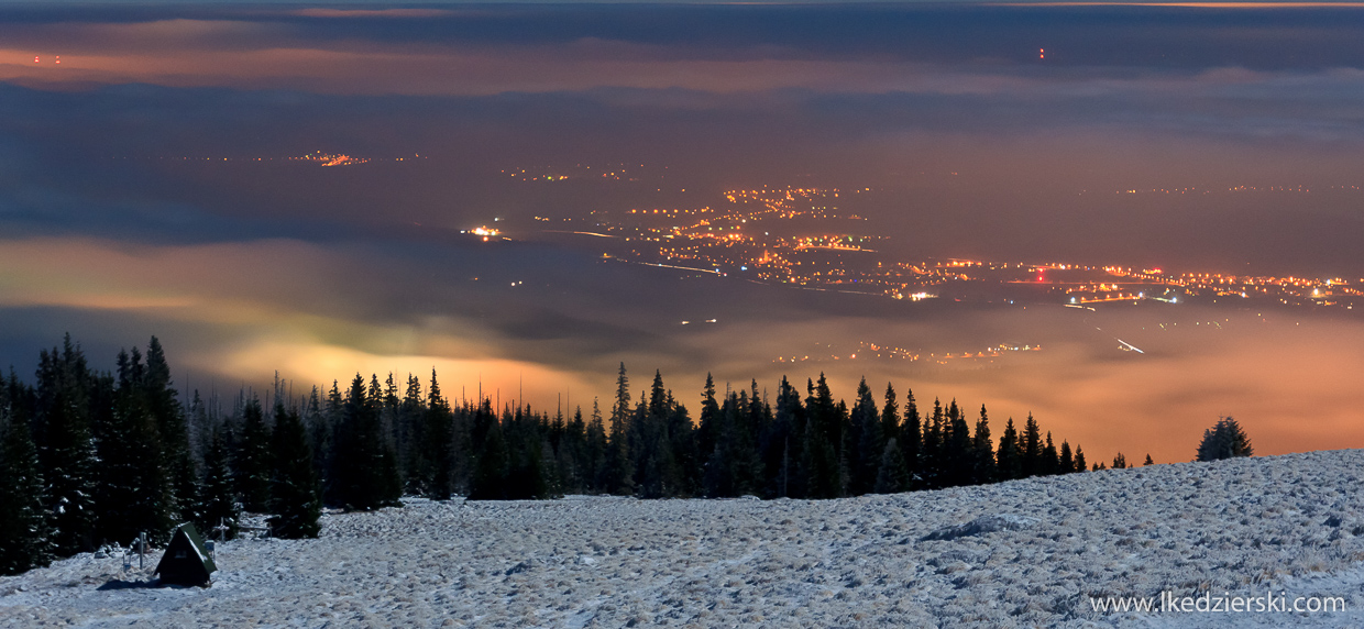 nocne zdjęcia karkonoszy