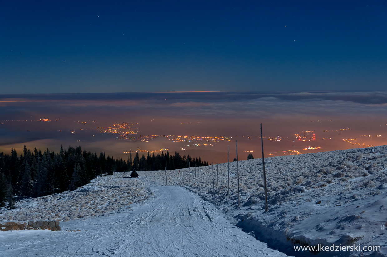 nocne zdjęcia karkonoszy