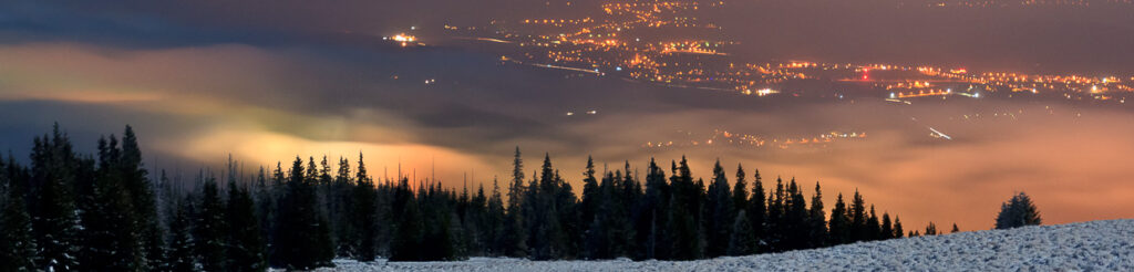 panorama nocne zdjęcia karkonoszy