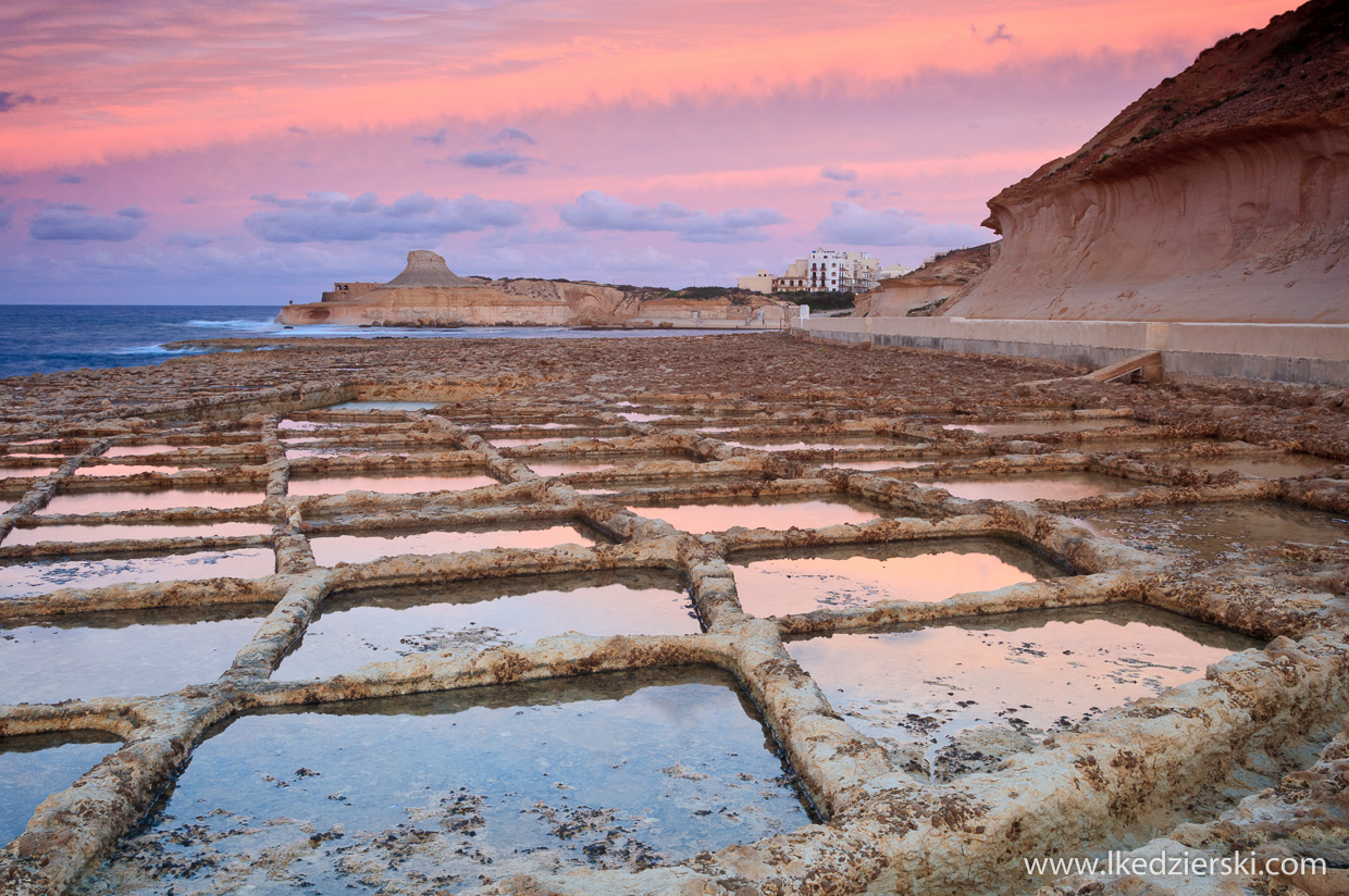 solanki na gozo, salt pans, sunset, zachód słońca zdjęcia