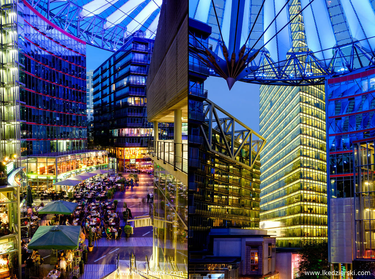 berlin sony center blue hour berlin na nocnych zdjęciach