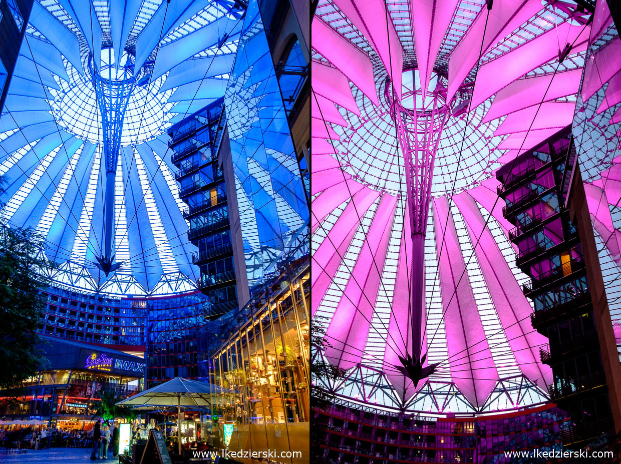 berlin sony center blue hour berlin na nocnych zdjęciach