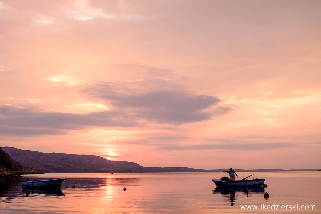 chorwacja wyspa pag metajna zachód słońca sunset