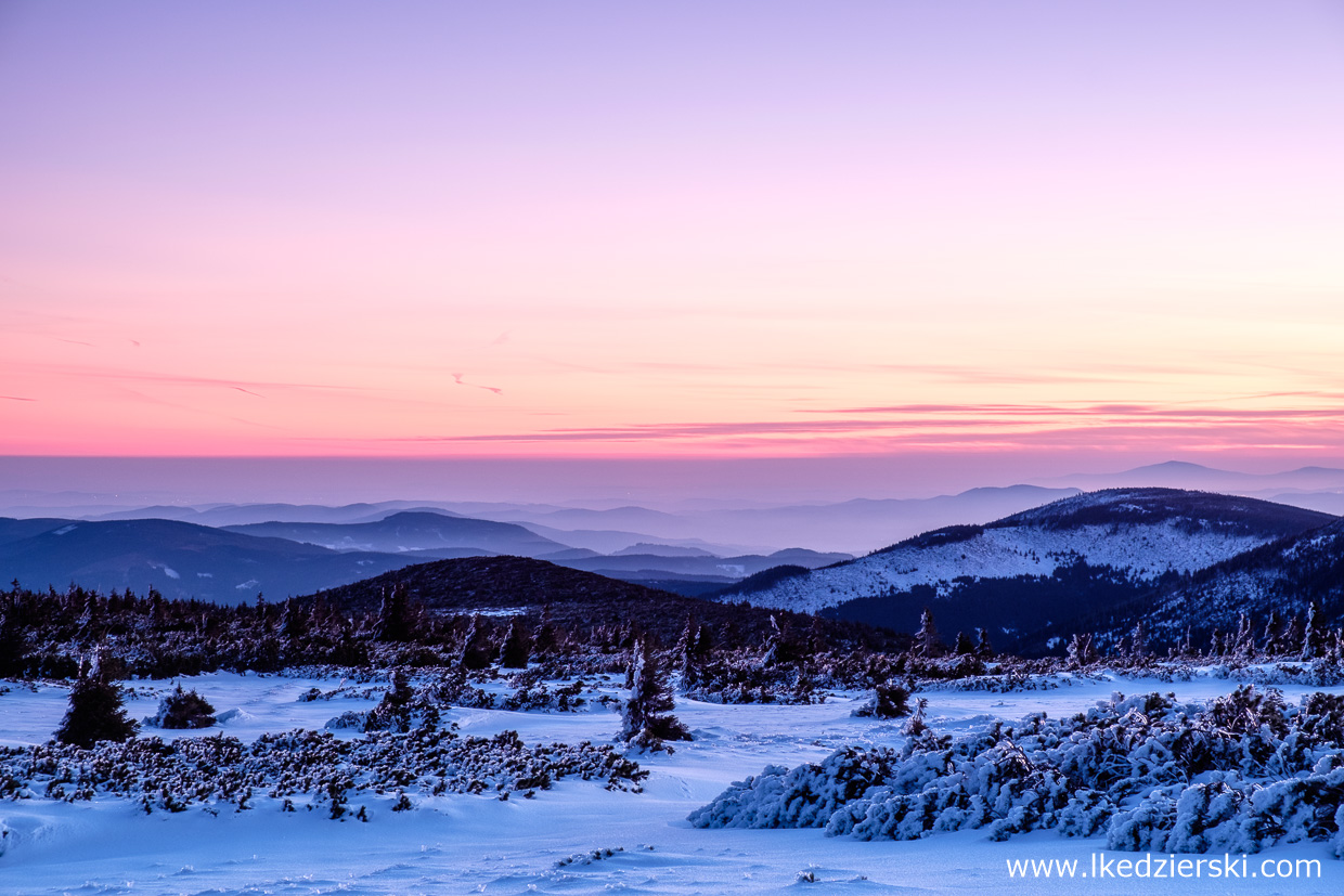 karkonosze wschód słońca sunrise wschód słońca w karkonoszach