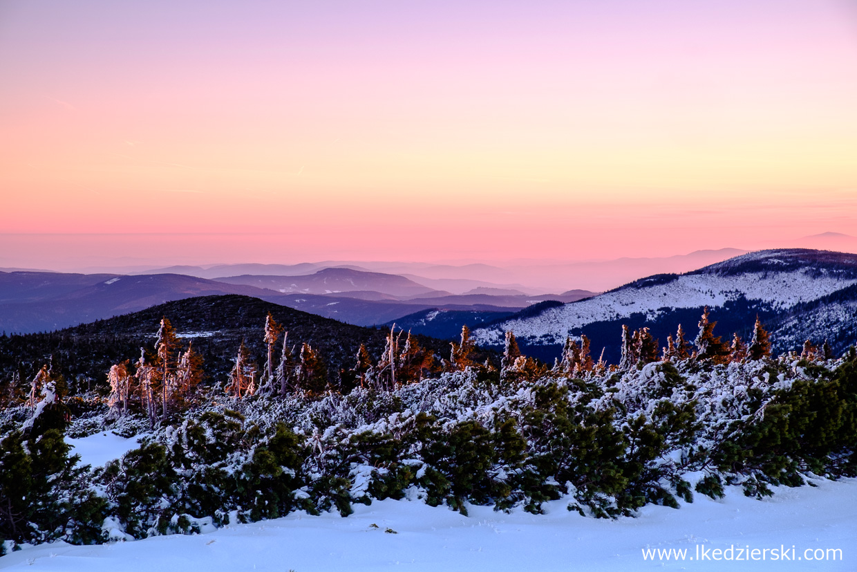 karkonosze wschód słońca sunrise wschód słońca w karkonoszach