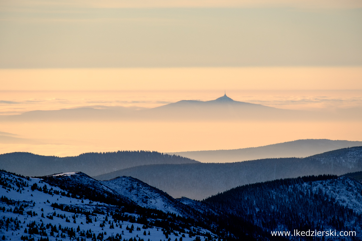 karkonosze zachód słońca sunset zachód słońca w karkonoszach