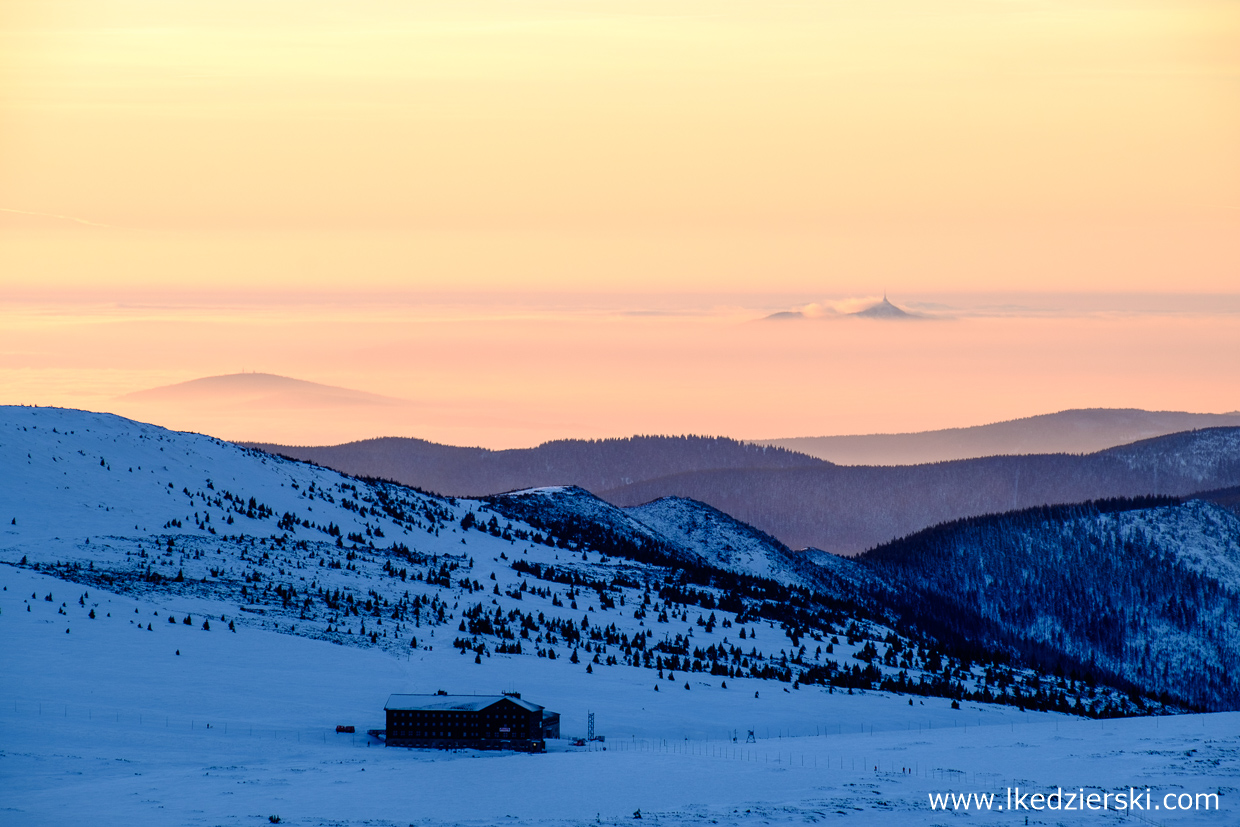 karkonosze zachód słońca sunset zachód słońca w karkonoszach