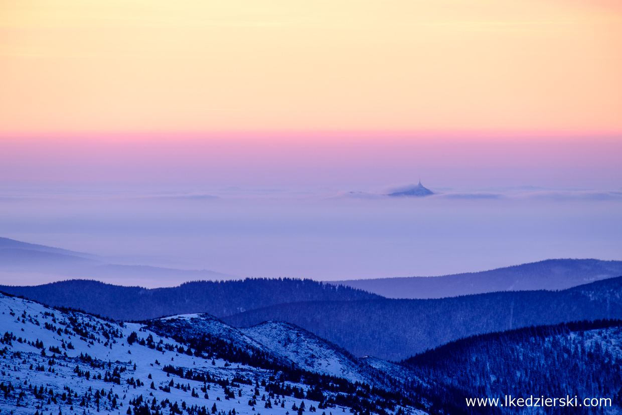 karkonosze zachód słońca sunset zachód słońca w karkonoszach