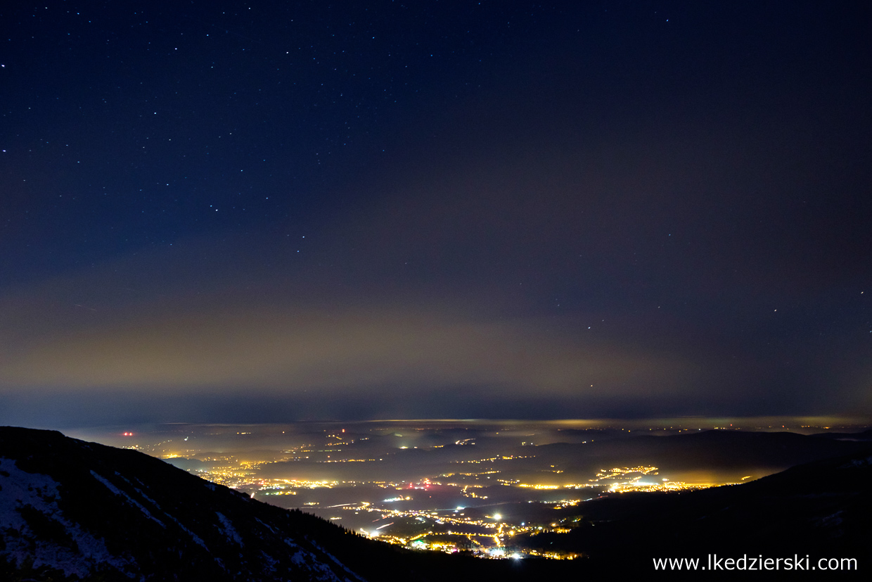 noc w karkonoszach nocne zdjęcia gór nocne zdjęcia karkonoszy