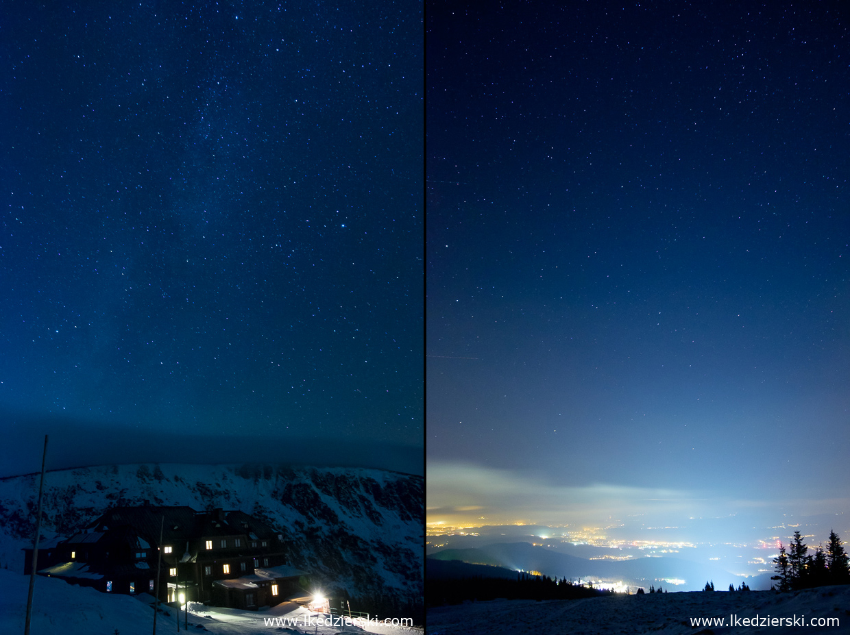 noc w karkonoszach nocne zdjęcia gór nocne zdjęcia karkonoszy