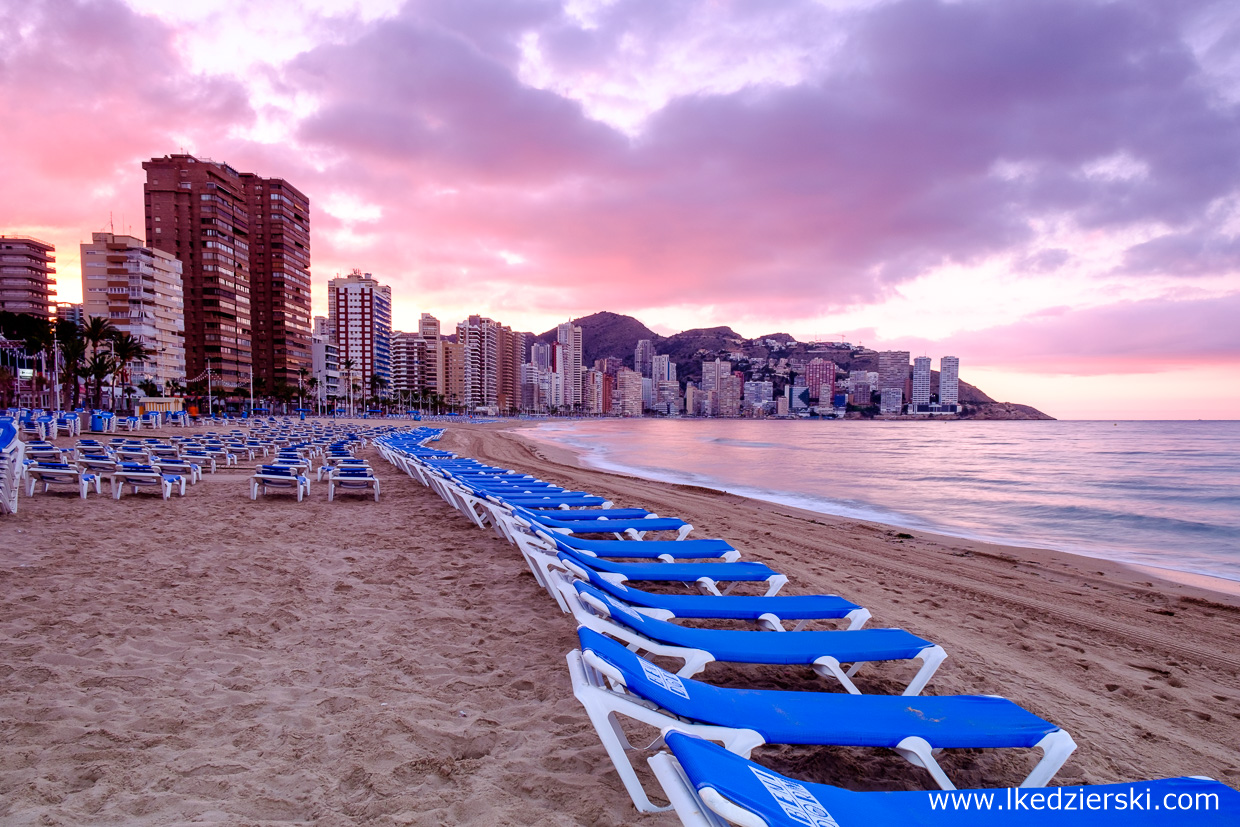 benidorm sunrise wschód słońca