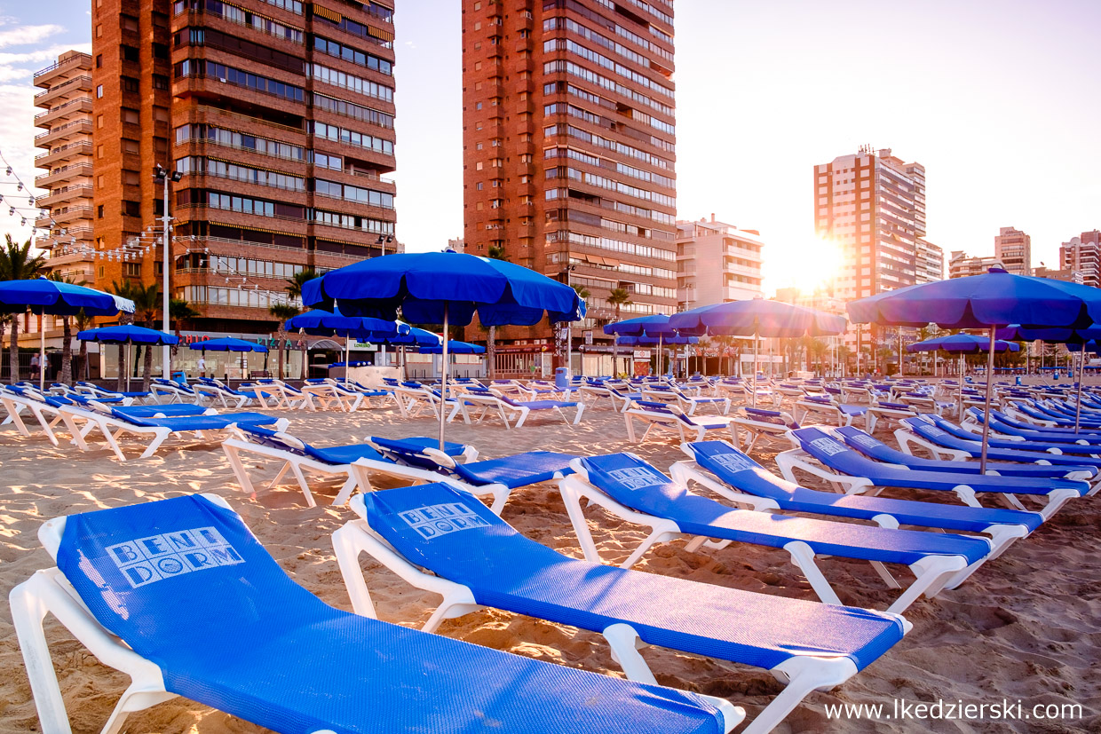 benidorm sunrise wschód słońca