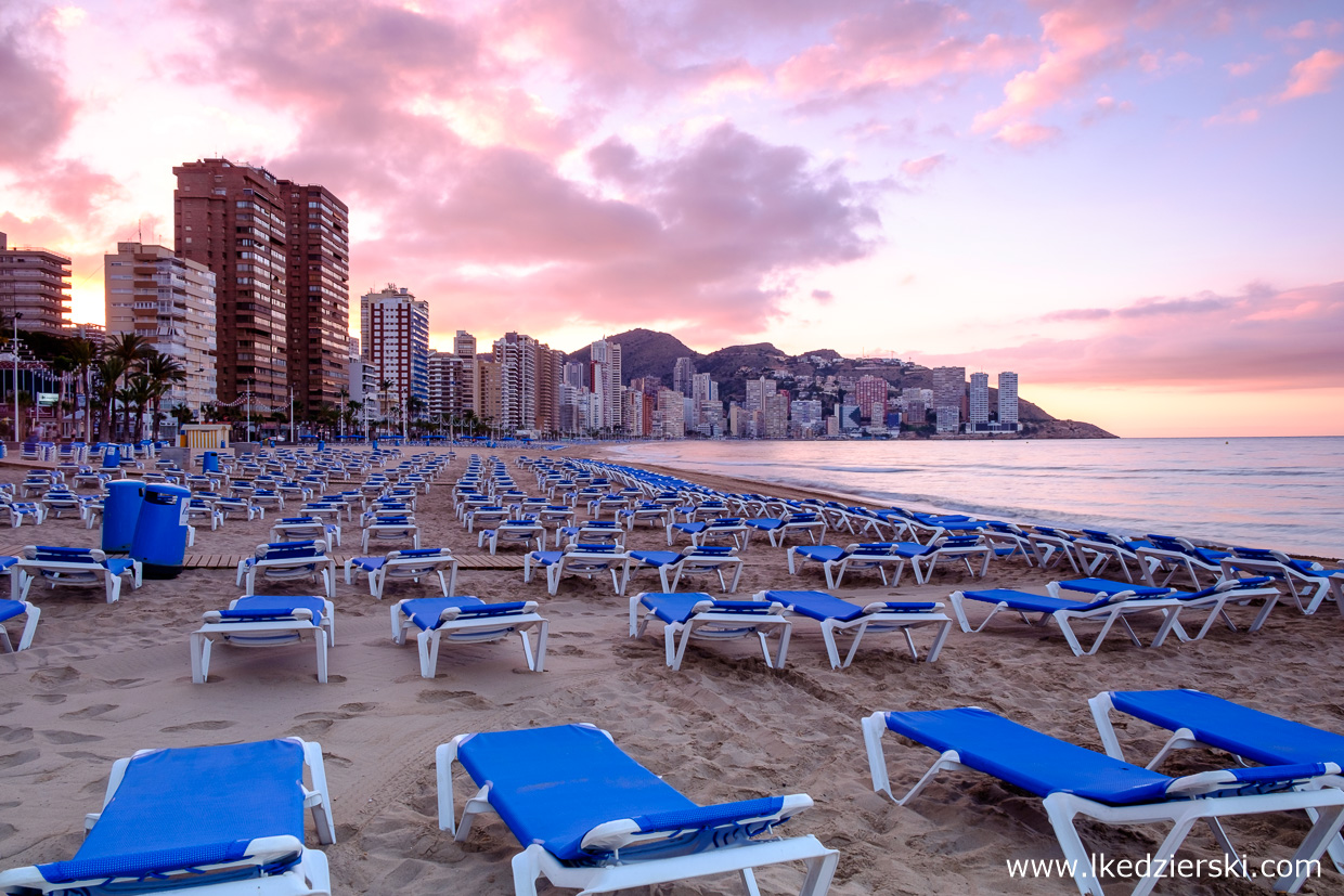 benidorm sunrise wschód słońca