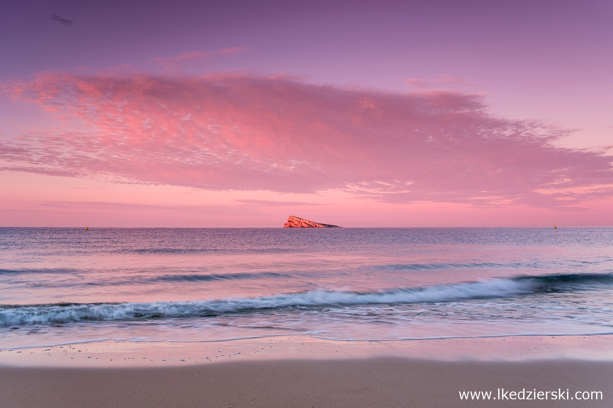 benidorm sunrise wschód słońca