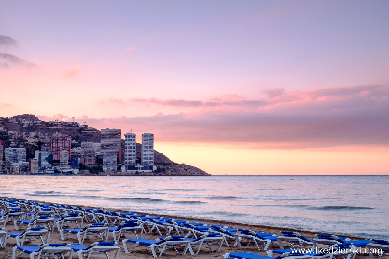 benidorm sunrise wschód słońca