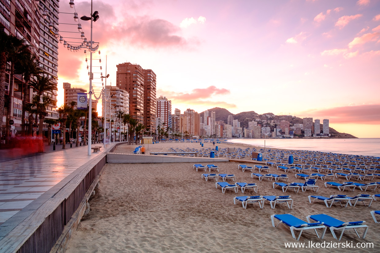 benidorm sunrise wschód słońca