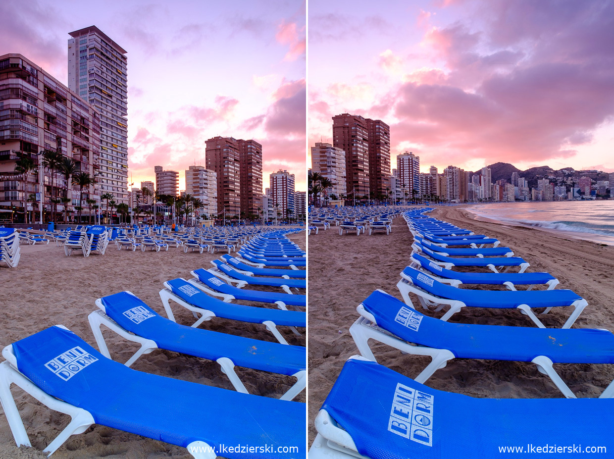 benidorm sunrise wschód słońca