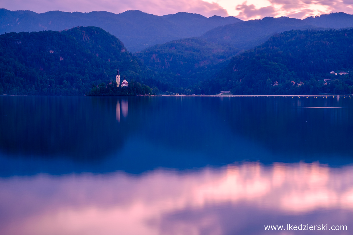 słowenia jezioro bled sunset zachód słońca