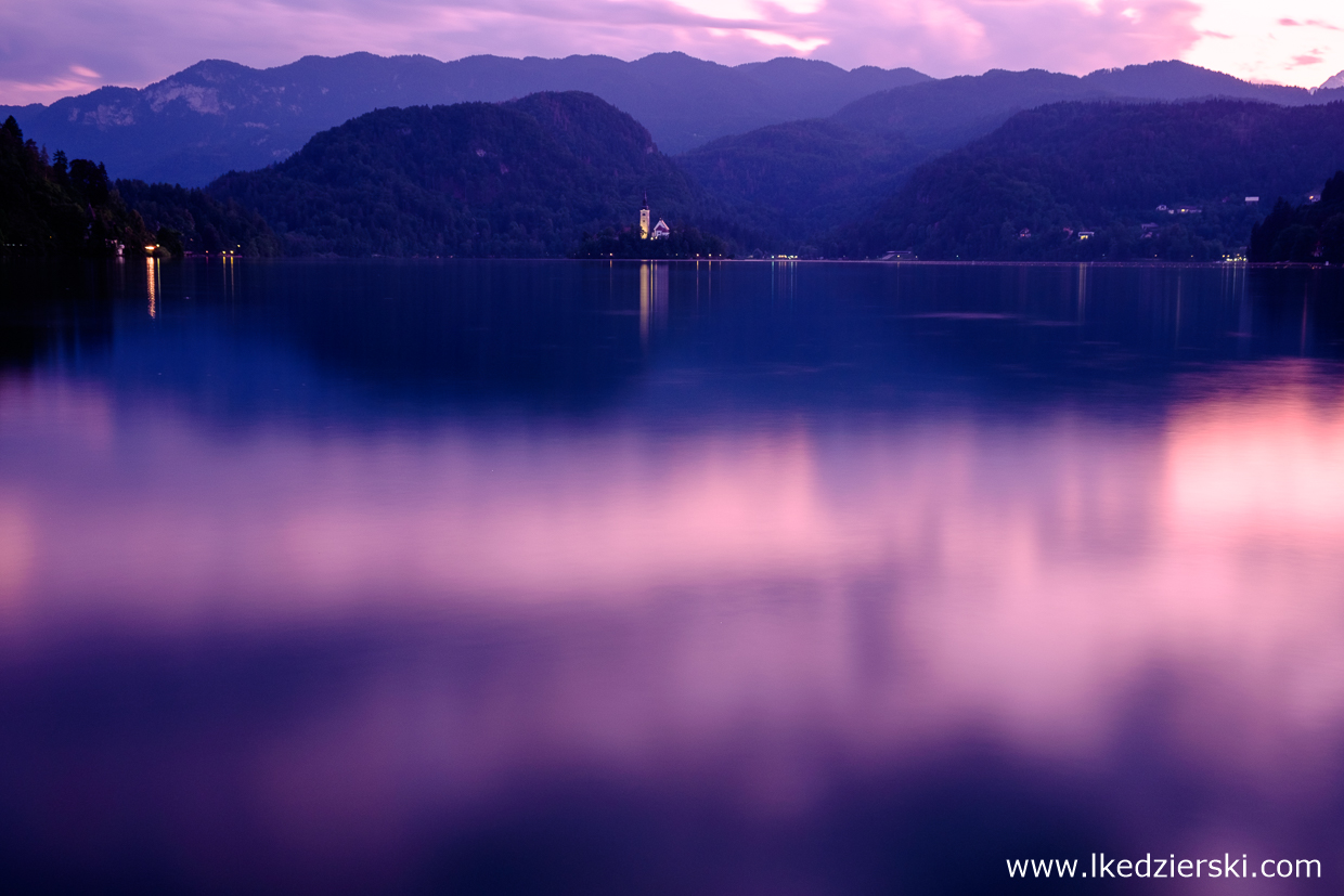 słowenia jezioro bled sunset zachód słońca