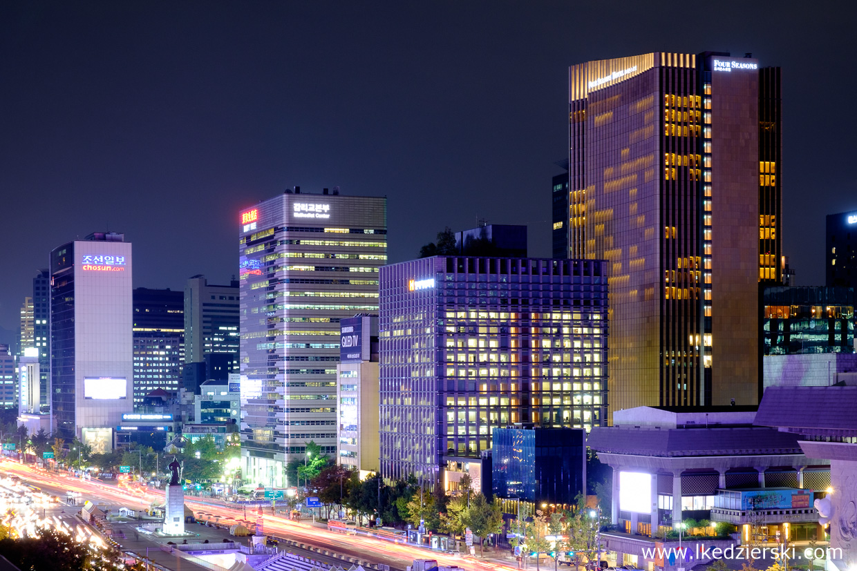 seoul korea południowa nocna fotografia