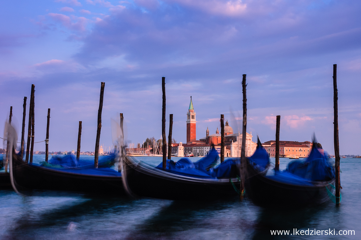 wenecja sunset zdjęcia photos zachód słońca gondola