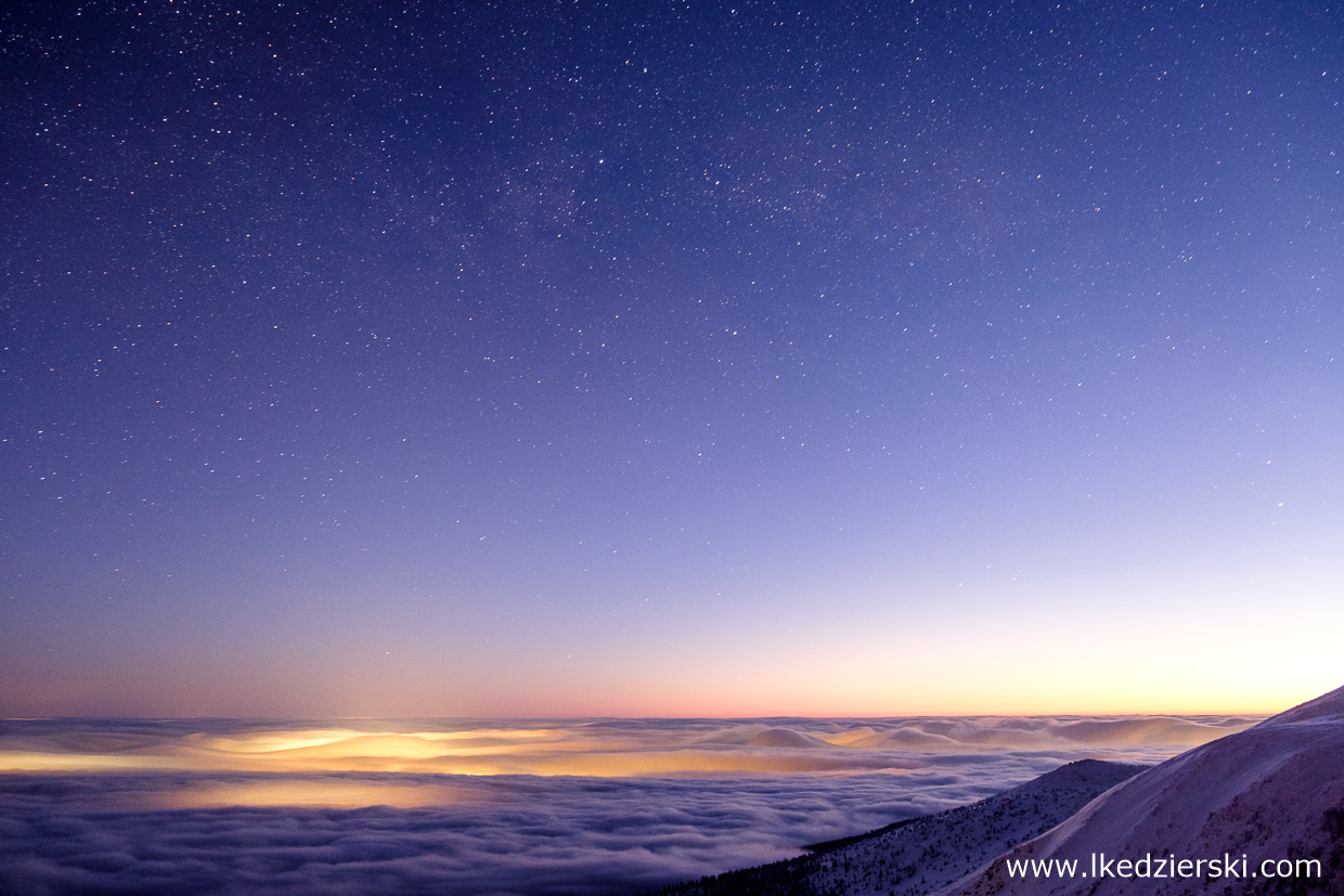 karkonosze noc na szlaku nocne zdjęcia karkonoszy nocne zdjęcia gór noc w karkonoszach