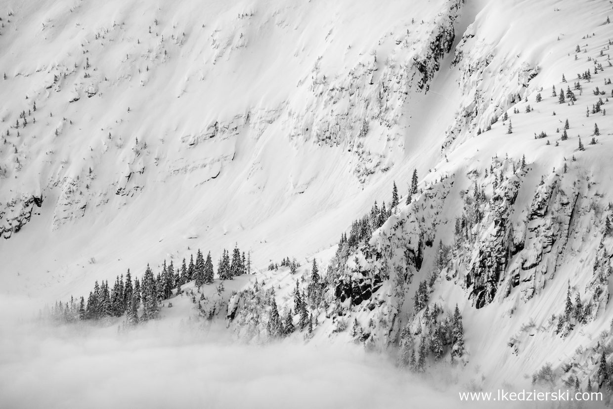 karkonosze zdjęcia czarno-białe black and white photography góry zimą