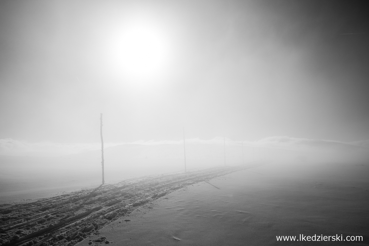karkonosze zdjęcia czarno-białe black and white photography góry zimą