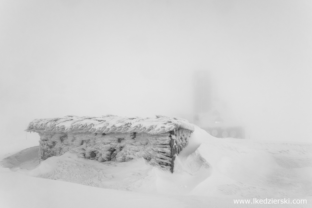 karkonosze zdjęcia czarno-białe black and white photography góry zimą