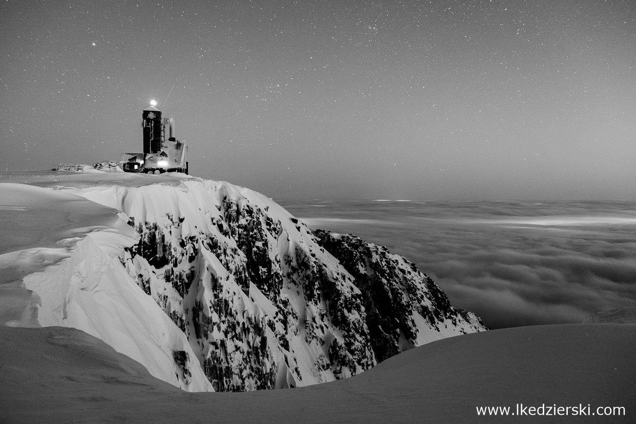 karkonosze zdjęcia czarno-białe black and white photography góry zimą