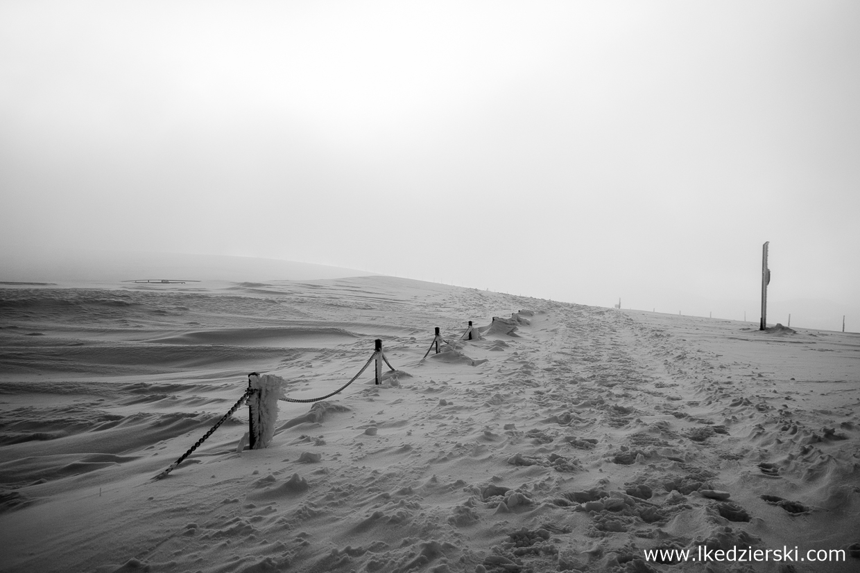 karkonosze zdjęcia czarno-białe black and white photography góry zimą