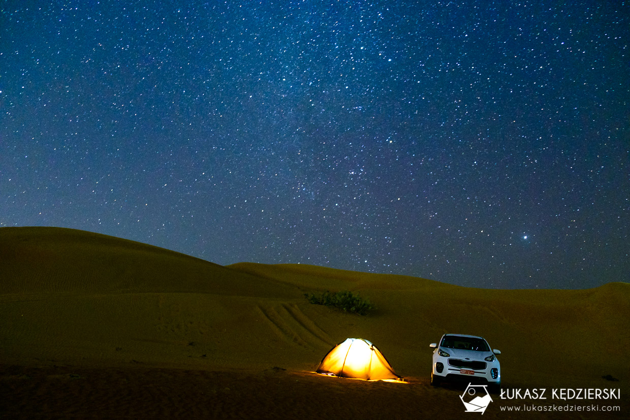oman wahiba sands pustynia noc