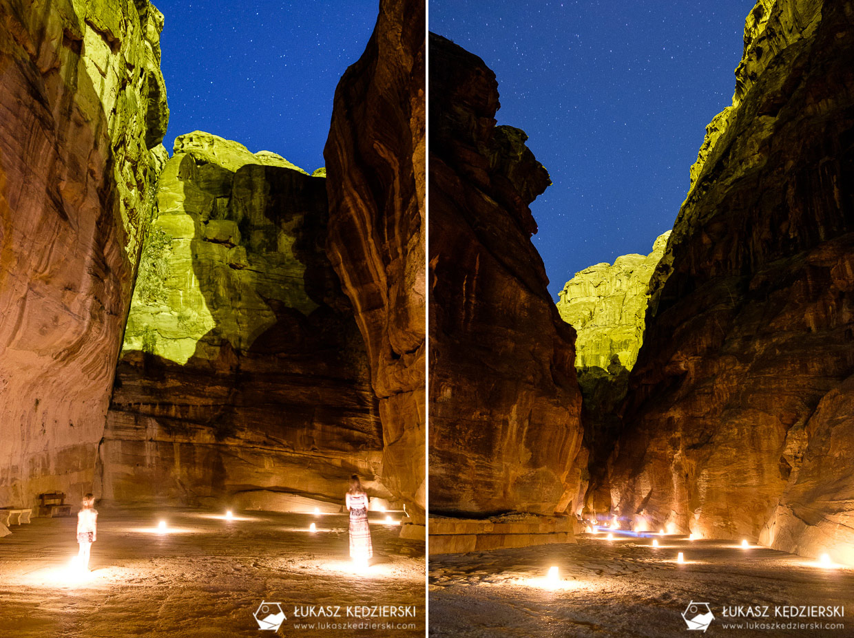 jordania petra by night petra nocą nocne zdjęcia petra